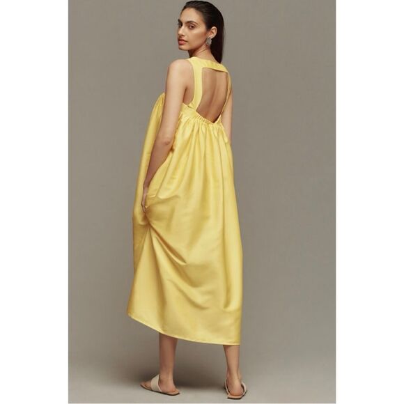 NEW Anthropologie Pinnacle by Shruti Sancheti Square-Neck Babydoll Maxi Dress - Picture 3 of 9